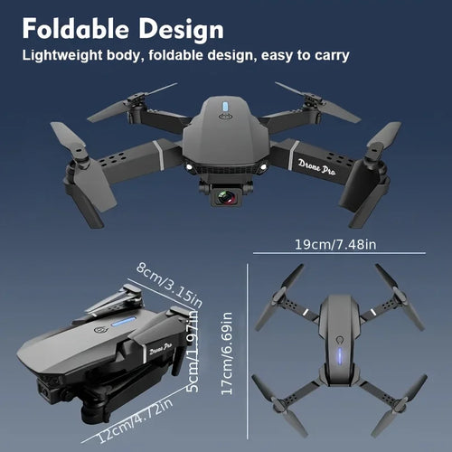 2025 E88 Professional Wide Angle RC Dron HD 4K Camera Mode Foldable Helicopter Aircraft Quadcopter Drone Kid Gift Toys