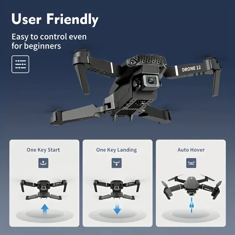 2025 E88 Professional Wide Angle RC Dron HD 4K Camera Mode Foldable Helicopter Aircraft Quadcopter Drone Kid Gift Toys